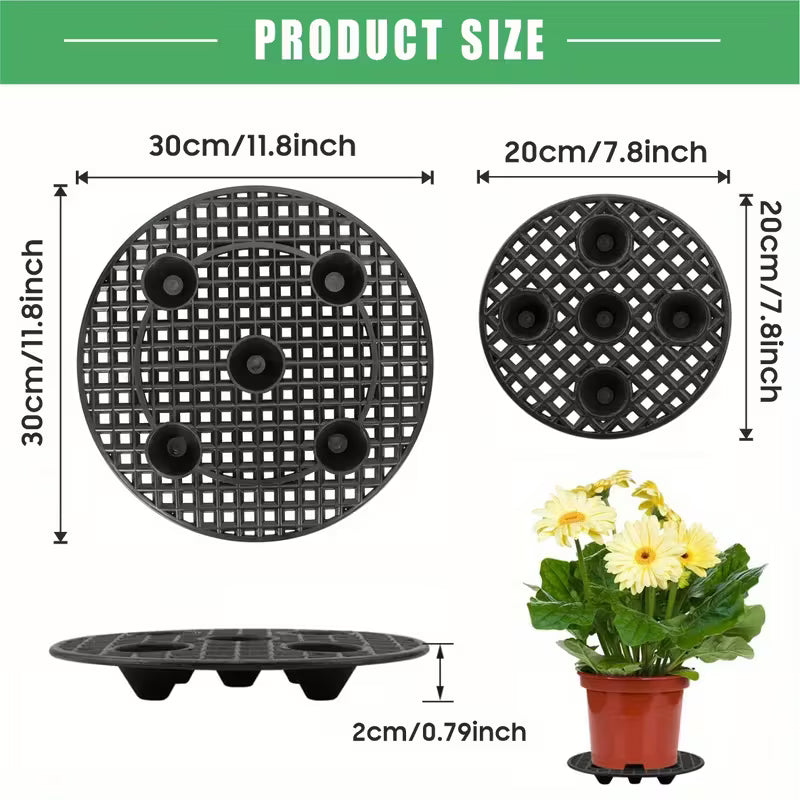 6X Plant Level Pot Elevator Heavy Duty Plant Stands 20/30cm Plant Pot Saucer
