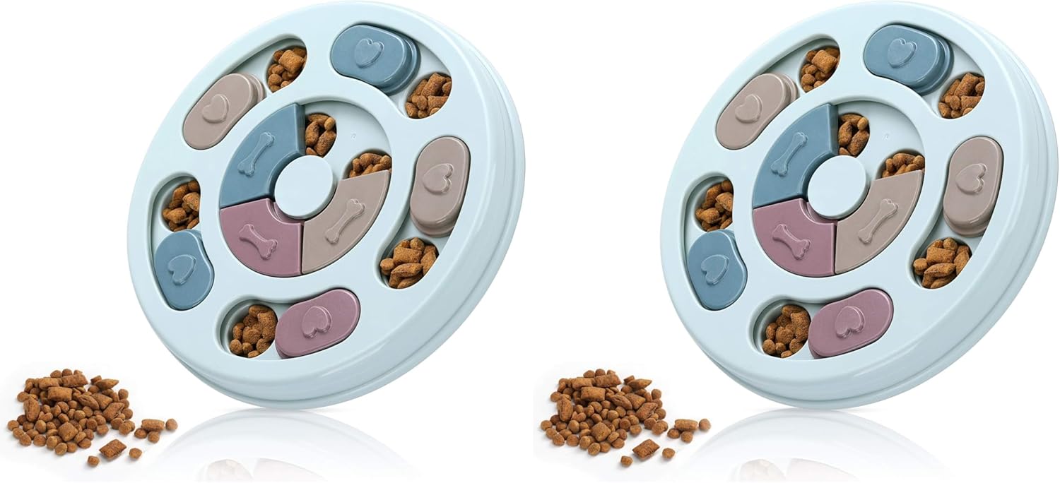 DR CATCH Dog Puzzle,Dogs Food Toys for IQ Training & Mental Enrichment,Dog Treat Puzzle(Blue)