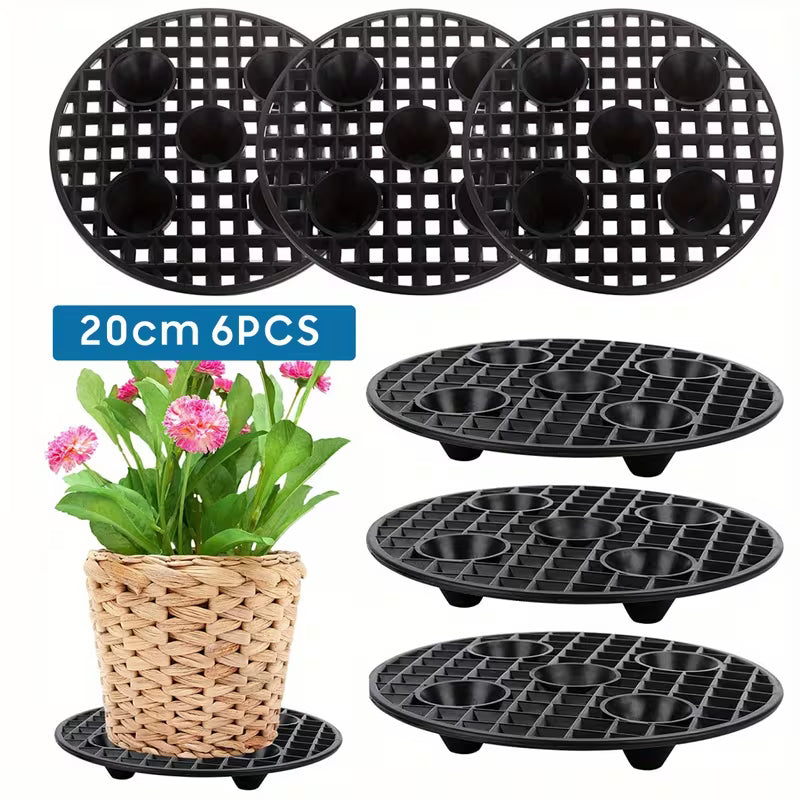 6X Plant Level Pot Elevator Heavy Duty Plant Stands 20/30cm Plant Pot Saucer