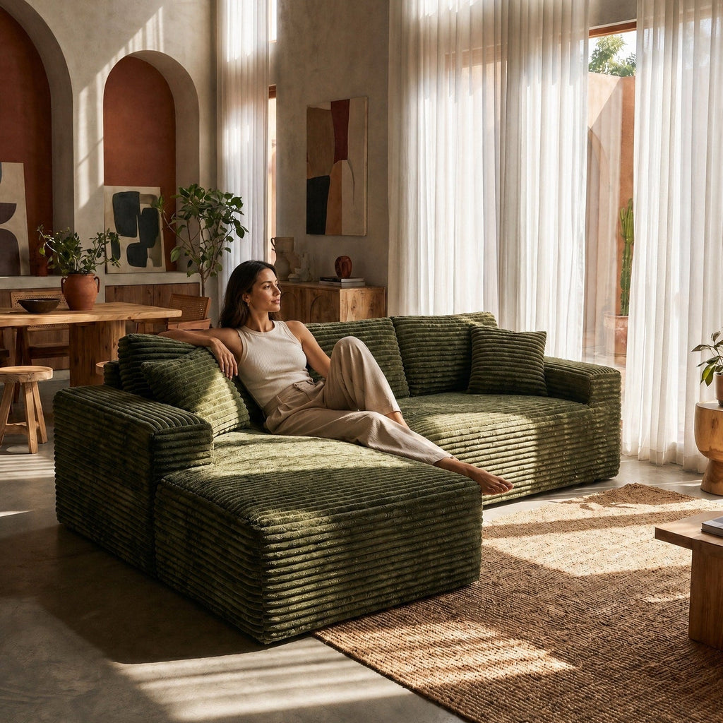 The Meridius - Sofa with Chaise Lounge