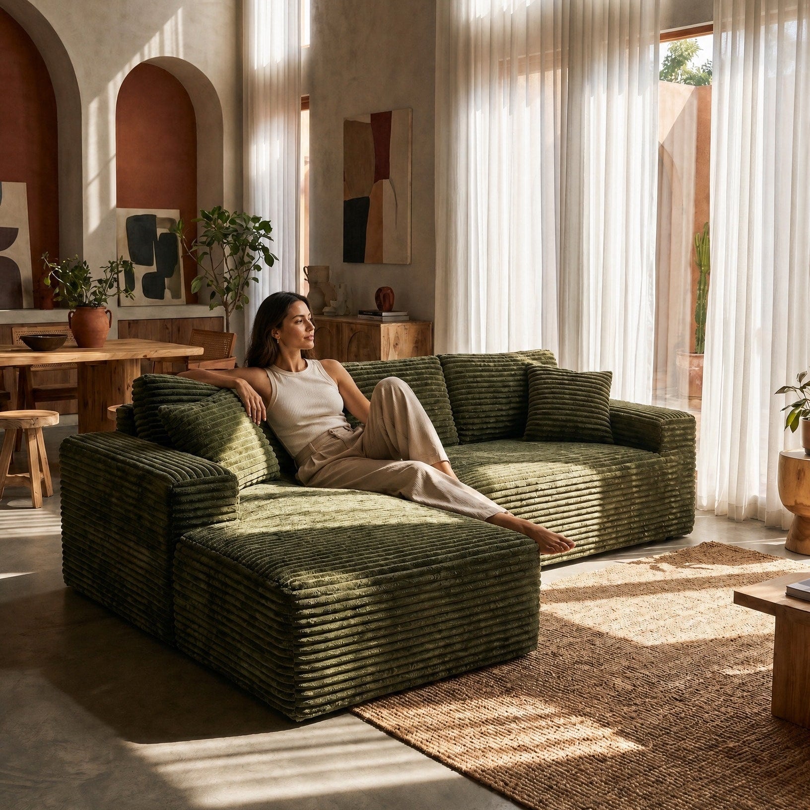The Meridius - Sofa with Chaise Lounge